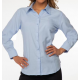 BLUSA OXFORD M/L 70% ALG, 30% POLY