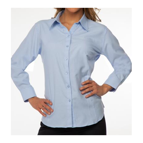 BLUSA OXFORD M/L 70% ALG, 30% POLY