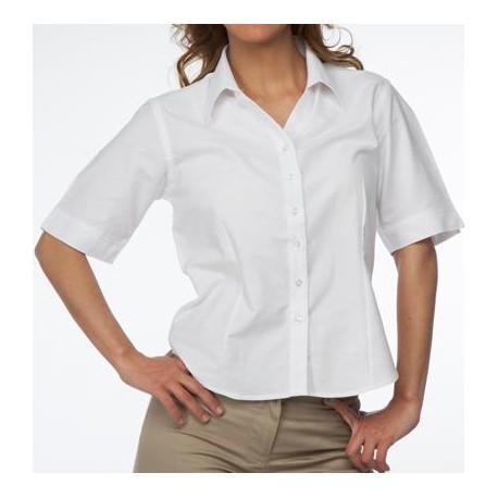 BLUSA OXFORD M/C 70% ALG, 30% POLY