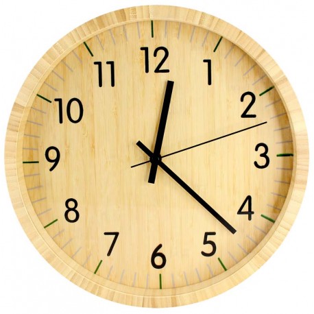 Reloj de Pared de Bamboo