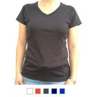 Polera Dry Fit Mujer cuello en V 