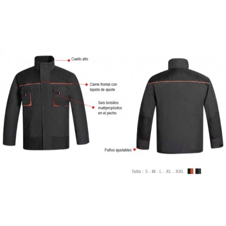 CHAQUETA ACTIUM CANVAS TELA REFORZADA 