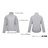 SOFTSHELL ZIPPER MUJER- SLIM FIT 4 CM MAS PEQUEÑO 