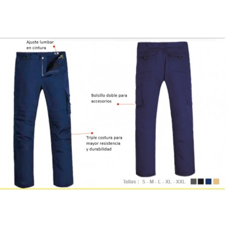 PANTALON CARGO ALERCE 80% POLY 20% ALG 