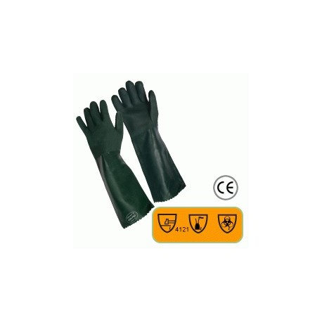Guante PVC Verde Rugson 18''