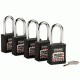 KIT DE 5 CANDADOS MK STEELPRO X10 NEGRO