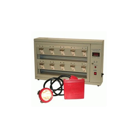 KIT 10 LAMPARAS MINERA, 1 CARGADOR MULTIPLE