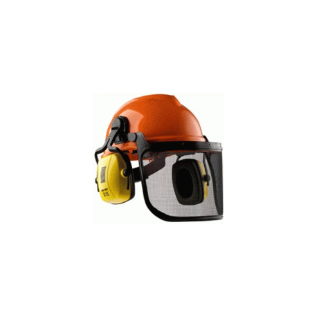 Casco Motoserrista , Fonos CM501, Visor de Malla Metálica