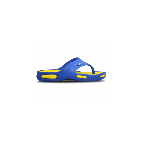 SANDALIAS DACKS BALI (AZUL-AMARILLO) CON COBRE